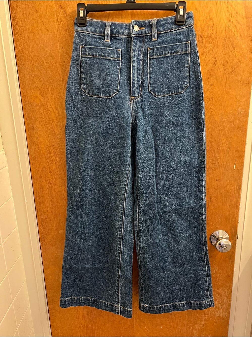 ROLLA'S Dark Blue High-Waist Wide-Leg Jeans Sz 27